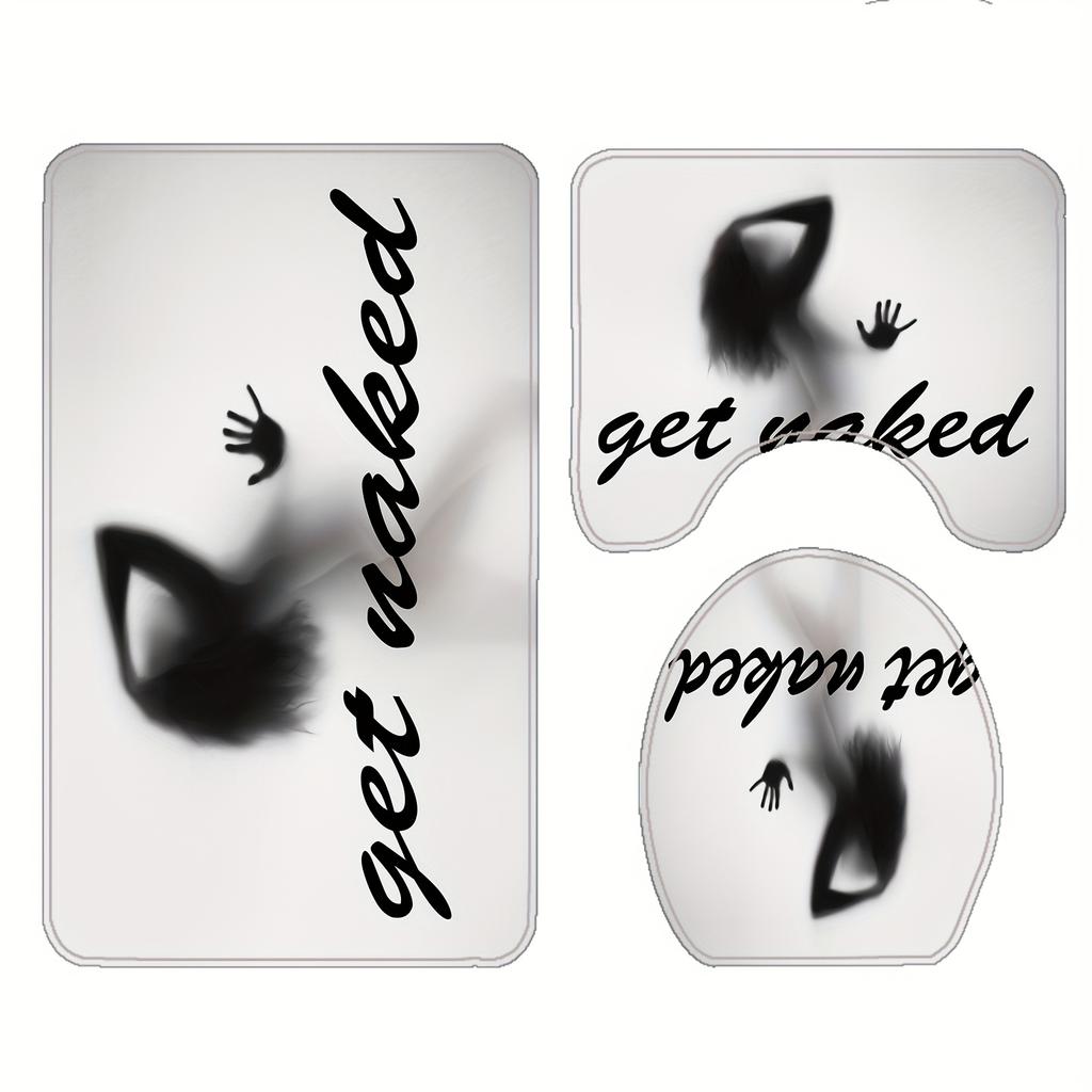 4 шт. наборы занавесок для душа с рисунком призрака, водонепроницаемые для ванной комнаты, нескользящие коврики для ванной комнаты, крышка для унитаза, коврик для ванной, набор для ванной комнаты