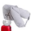 Hooded Travel Neck Pillow Stuffable Neck Pillow Airplane Rechargeable Travel Pillow Fillable Storage Bag For Sleeping