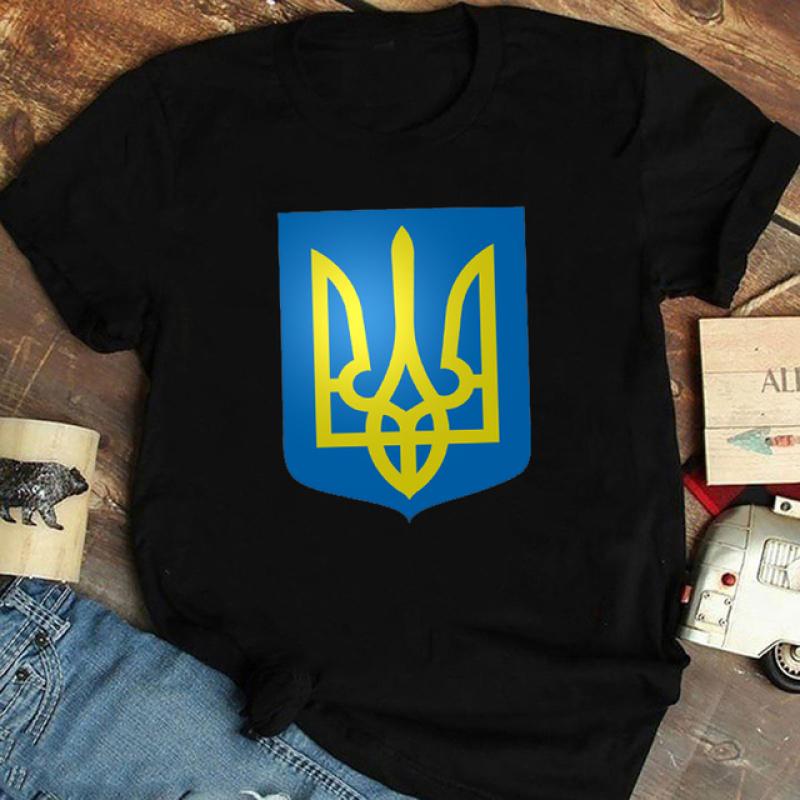 Классическая украинская подарочная футболка с флагом для девочек, футболки Harajuku Love, топы, женская украинская футболка, летняя футболка премиум-класса с коротким рукавом