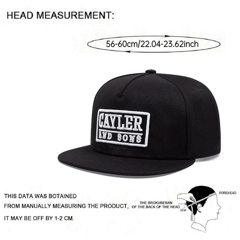 Креативная Модная Новая Шляпа с Плоским Козырьком Cayler Вышитая Уличная Хип-Хоп Скейтбординг Шляпа для Активного Отдыха Защита от Солнца Бейсболка