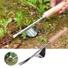Yousheng Ручной удалитель сорняков Вилка из нержавеющей стали Ручной пропольщик Удалитель сорняков с деревянной ручкой Садовый инструмент для прополки для удаления мха и сорняков