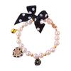 Элегантный ошейник для домашних животных с бантом-колоколом, дышащая одежда, готический искусственный жемчуг