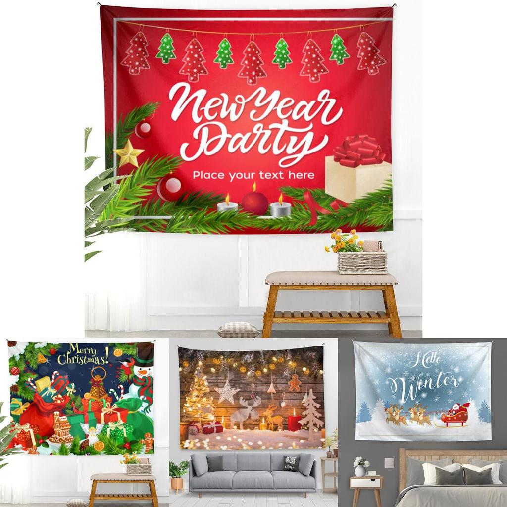 Рождественский гобелен, фоновая ткань для домашнего декора и реквизит для фотосъемки