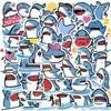 50Pcs/Set Cartoon DIY Phone Sticker Self-adhesive Waterproof PVC Shark Cover Cup Luggage Skateboard Laptop Scrapbook Graffiti Decal