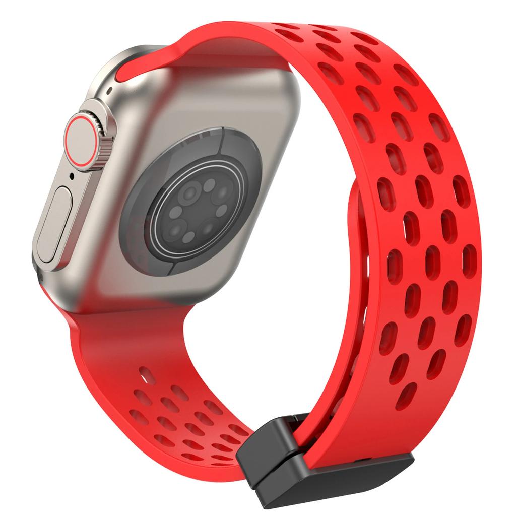 Магнитный ремешок для Apple Watch Ultra ремешок 49мм 44мм 45мм 41мм 40мм 42мм 38мм Силиконовый Correa Браслет iWatch Серия 8 se 7 6 5 4