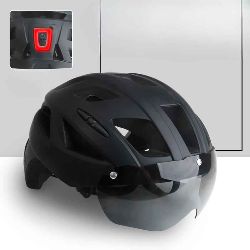 Road Bicycle Helmet Magnetic Goggles Cycling Helmet Bicycle Helmet Men and Women Road Bicycle Mountain Bike Helmet