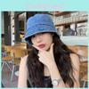 Japaneseinspired Fashionable Denim Bucket Hat For Women Breathable Shield Uv