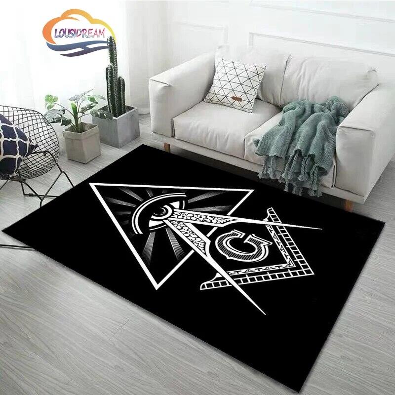 Fashion Carpet Freemasonry Rug Masonic Soft Doormat Rugs Bedroom Freemason Living Room Door Floor Hallway Mats Large