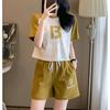 2025 летняя корейская футболка с коротким рукавом в стиле Харадзюку и шорты y2k комплект из двух предметов для бега для молодой девушки академический стиль повседневные свободные спортивные костюмы для женщин