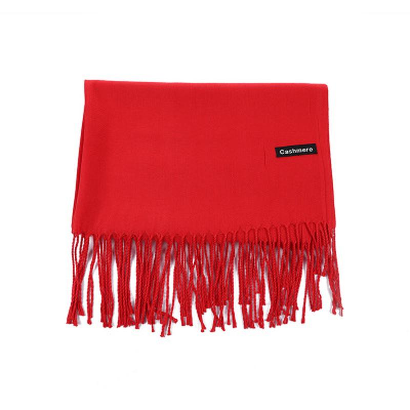 Scione Women Solid Color Cashmere Scarves Winter Autumn Long Scarf Thinker Warm Female Shawl Men Scarf