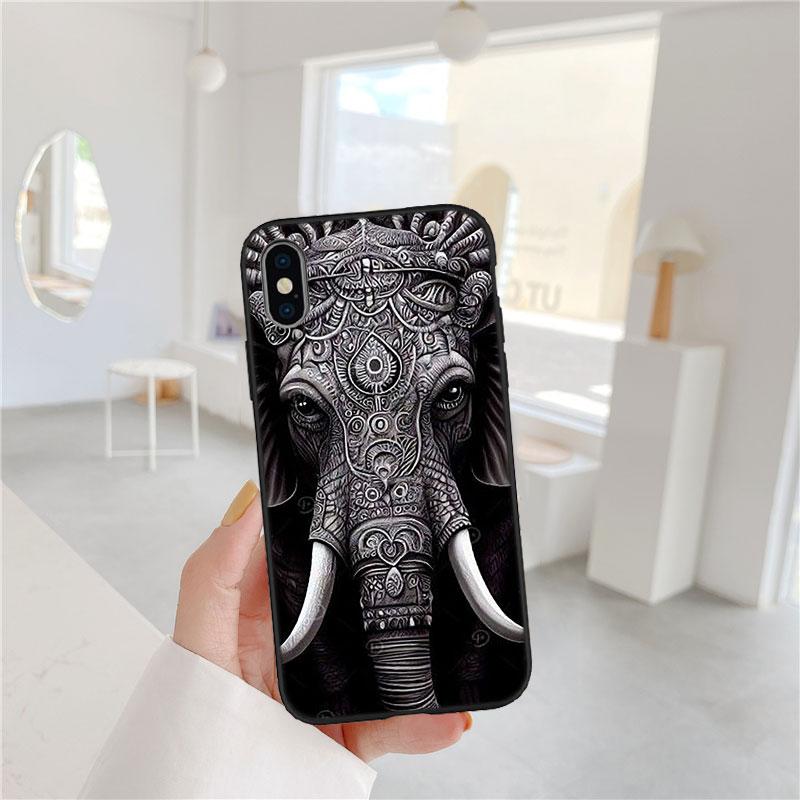 LO4 Animal Elephant Soft Shell Phone Case for Samsung Galaxy S20 S21 S22 Ultra FE + Plus A21S A22 A24 A25 A26 A30 A30S A31