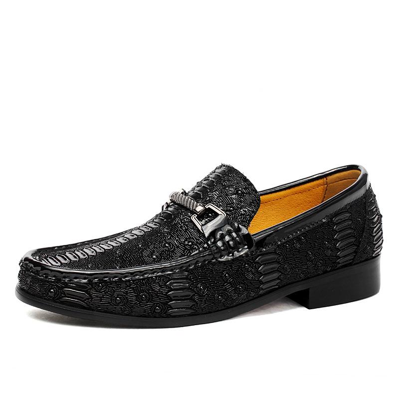 Трансграничная поставка Мужские лоферы больших размеров, модные и универсальные деловые кожаные туфли из высококачественной кожи первого слоя, креативные кожаные туфли