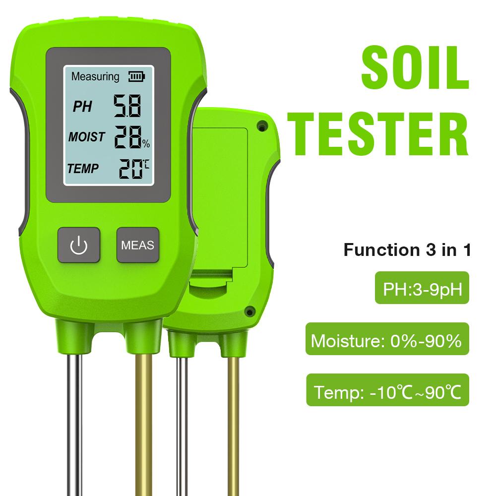New 3/5 in 1 Soil Tester Soil PH Meter PH Sunlight Moisture Temperature Humidity Fertility Sensor for Garden Greenhouse