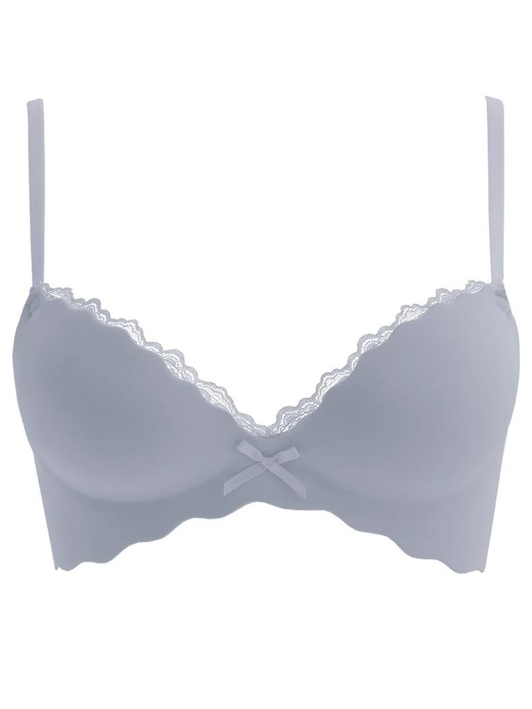 Thin female pure desire one piece seamless display big girl no steel ring sexy bra cover thickened