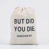 10pcs, Hangover Kit Set Linen Bag,Drawstring Bag Packs For Single Wedding Party Supplies, Party Activity Gift Bag Jewelry Packaging Bag