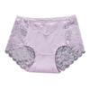 Ladies Mid-rise Plus Size Lace Panties Back Cutout Without Marks Belly Briefs