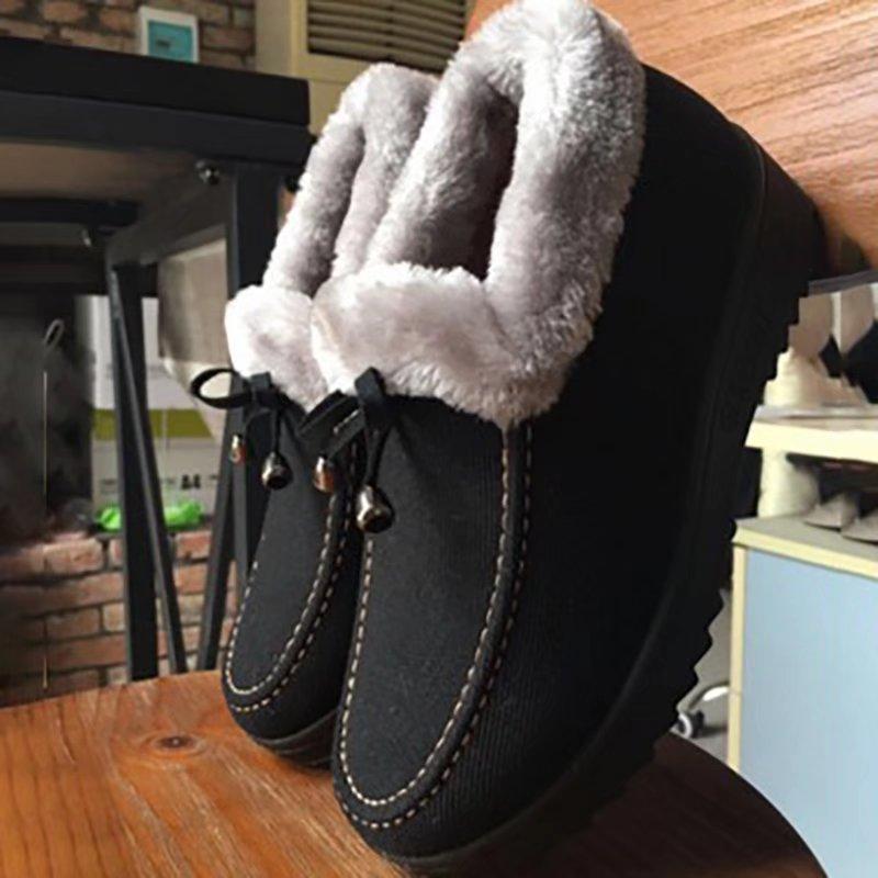 Женские зимние теплые зимние ботинки, модные кашемировые повседневные хлопковые туфли, нескользящие кроссовки