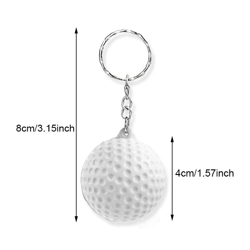 Creative Cartoon Sports PU Ball Keychain Simulated Mini Ball Keyring Pendant Boyfriend Gift Souvenir Novelty Toy Ornament Rugby Baseball Basketball