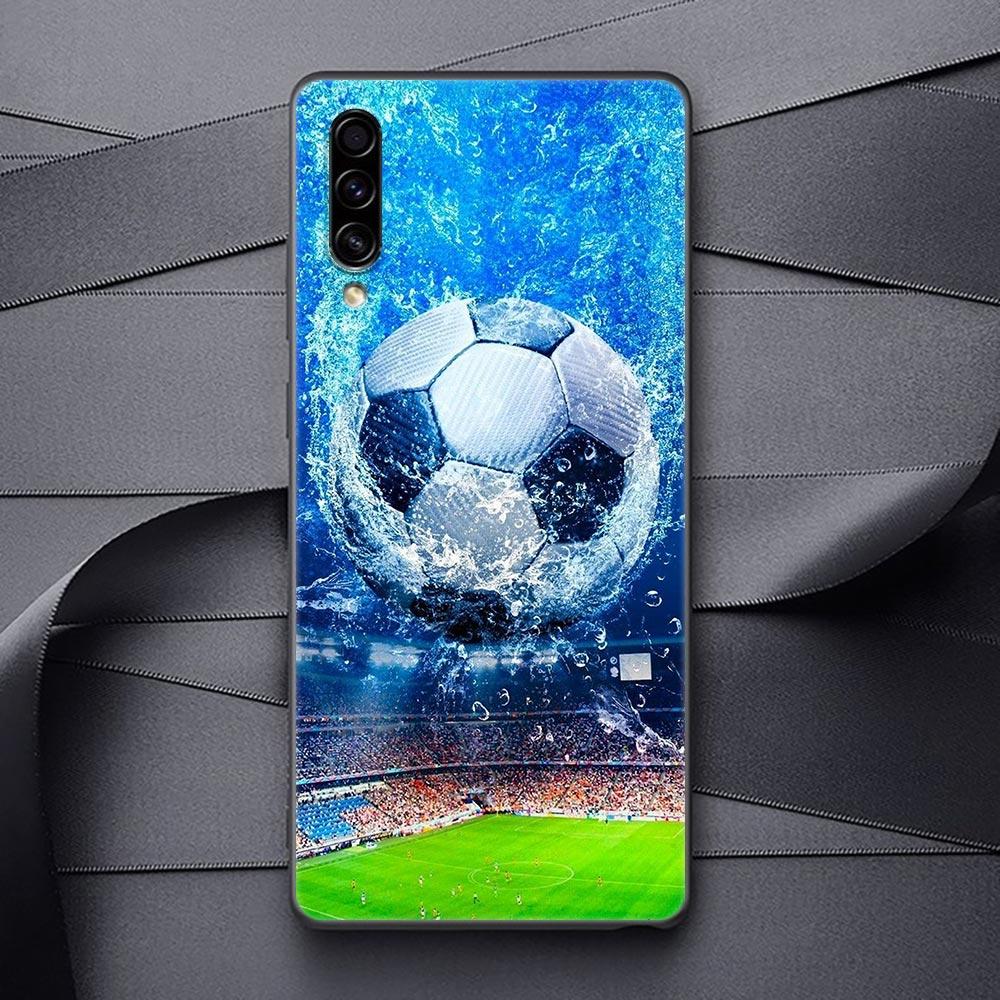 Силиконовый чехол с футбольным мячом для Samsung Galaxy A57 A56 A55 A36 A35 A37 A26 A17 A07 A50 A50s A70 A80 A7 A9 2018 Обложка Огненный футбольный мяч