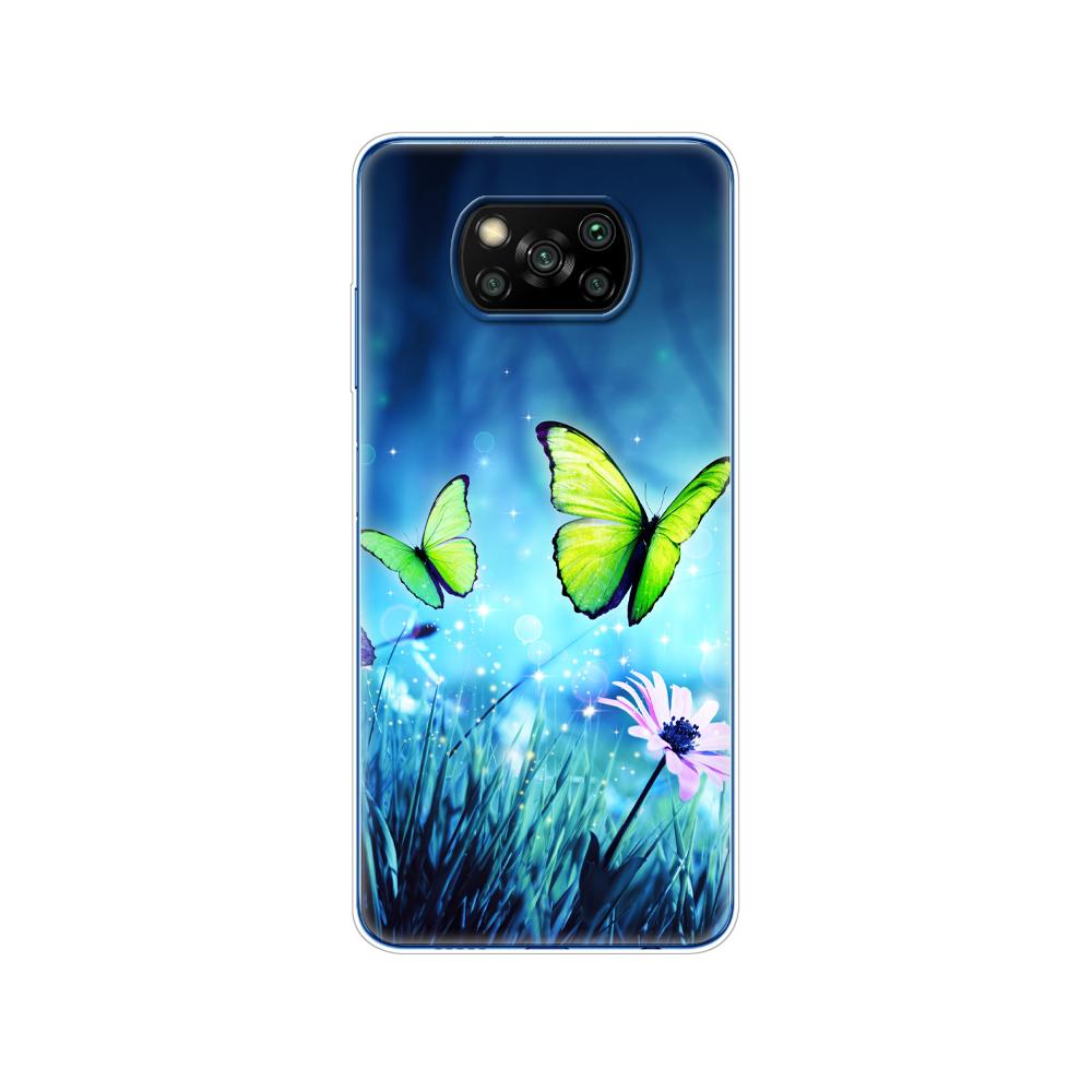Для Xiaomi Poco X3 NFC силиконовый чехол с мягкой задней панелью для POCO X3 pro, чехол из ТПУ, бампер для Poco X 3 PocoX3 NFC 6,67 дюйма, Global Phone etui