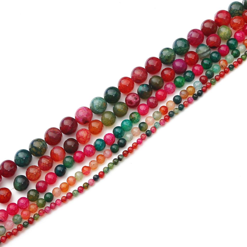 Натуральный круглый берилловый агатовый браслет из бусин и ожерелье, аксессуары для DIY