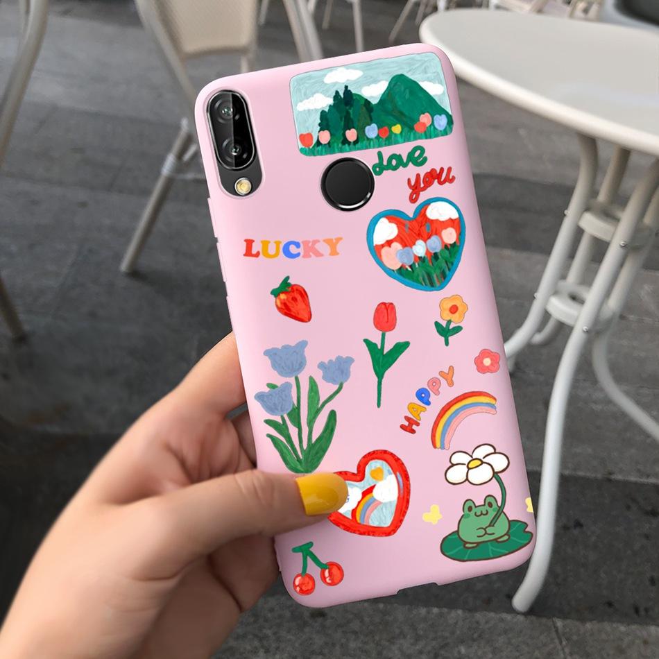 Чехол для Huawei P20 Lite Nova 3e ANE-LX1 ANE-LX2 Милый Мультяшный Конфетный Цвет Силиконовые Чехлы для Телефона Для Huawei P20lite Мягкая TPU Обложка