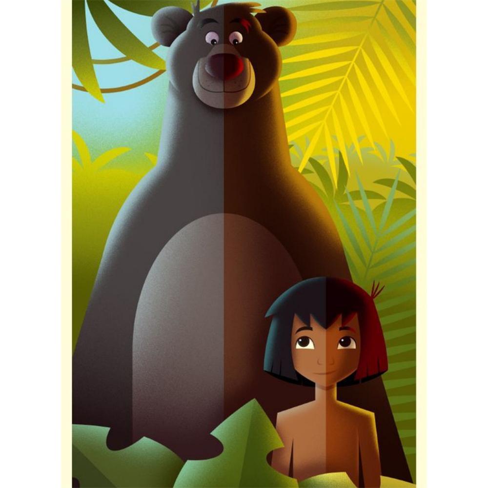 Disney Алмазная живопись Художественные иллюстрации Книги джунглей Милый мультяшный набор для вышивания крестом 5D DIY Домашний декор