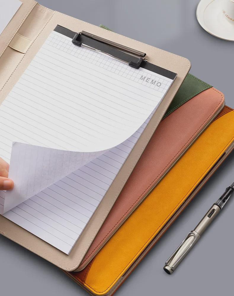 Многофункциональная кожаная папка-органайзер формата А4 для менеджера с калькулятором