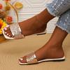 Summer Women Slippers Fashion Flat Open Toe Slides Women Luxury Mules Beach Slippers Square Toe Casual Sandals Zapatos De Mujer