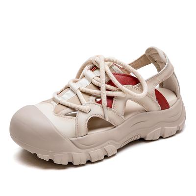 Модные женские сандалии 4 см, плетеные мокасины из натуральной кожи, модные летние натуральные платформы, плоские туфли, массивные кроссовки, слипоны, туфли с перфорацией