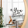 Английский слоган Love Dandelion Bathroom Bathroom Mirror Beautying Wall Sticker