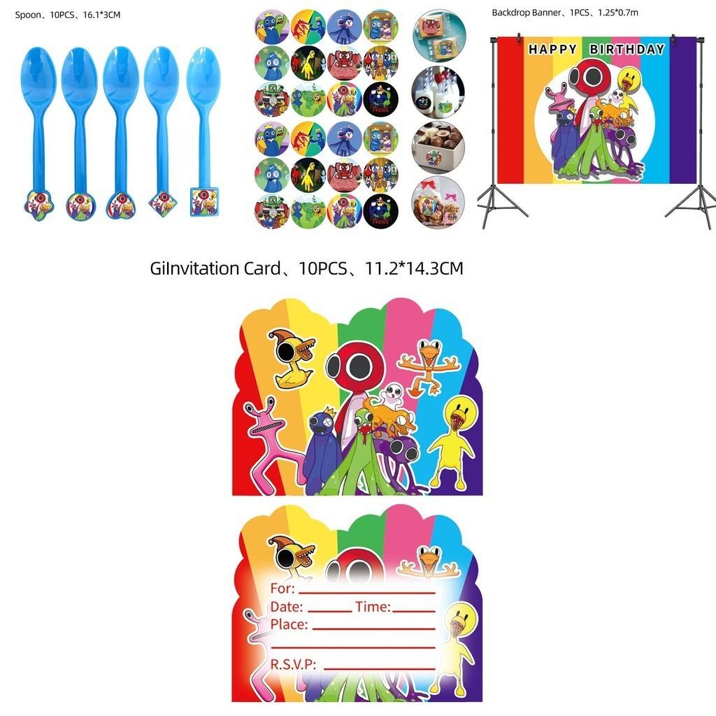 Праздничные принадлежности Roblox Rainbow Friends для незабываемого празднования дня рождения