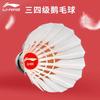 Li Ning KS15 Goose Feather Shuttlecock 12 Pack Goose Feather Shuttlecocks AYQR016-10