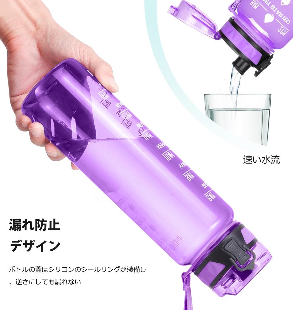 Бутылка для воды большой вместимости, портативная, с соломинкой, спортивная, с отметками времени, ультрахолодная и горячая, удобная, герметичная, для велосипеда, маркер, легкая,