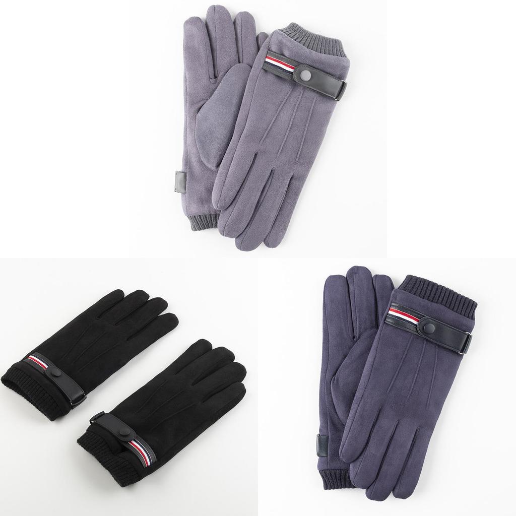 Warm Mens Split Finger Fleece Gloves With Touchscreen Compatibility For Winter