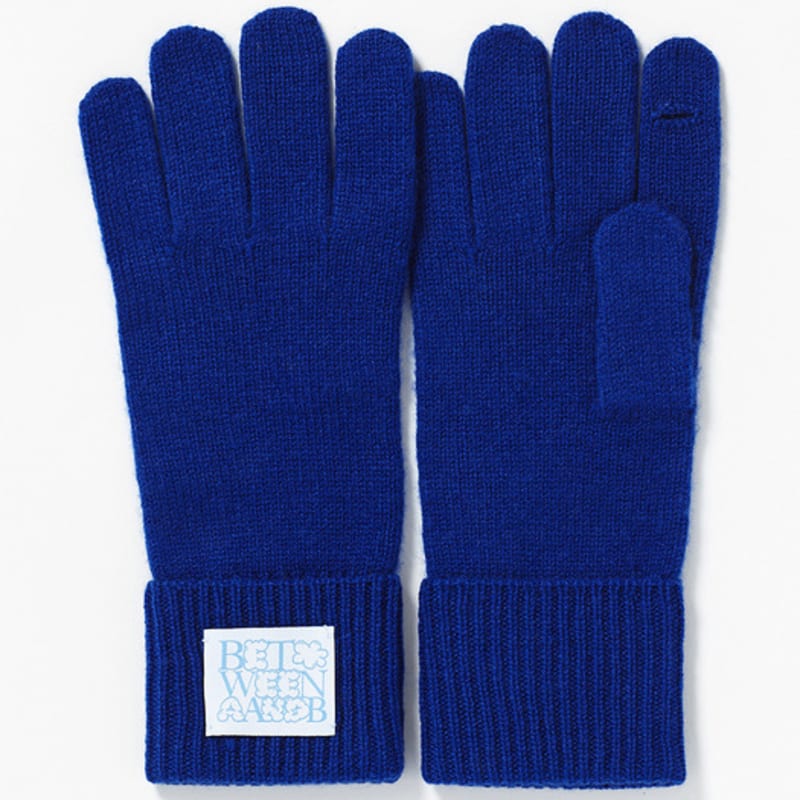 Between A and B Bubble Label Cashmere Wool Blended Gloves_4 Colors