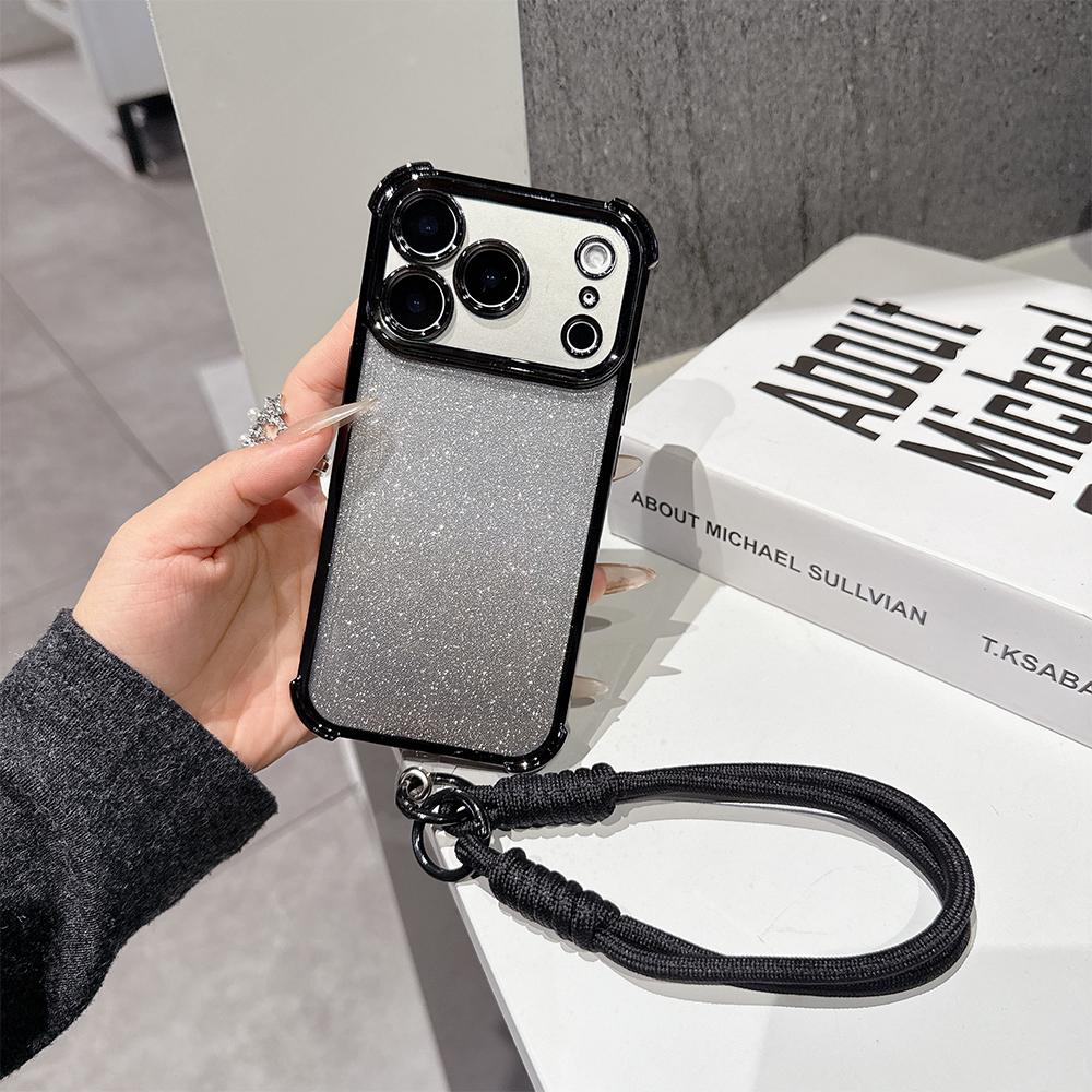 Luxury Plating Phone Case For Xiaomi 15T 15 14 13 Poco M7 F7 F4 F5 X7 X6 X5 Pro Ultra 4G 5G Anti Fall Airbag With lanyard