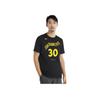 Nike Golden State Warriors 2023-24 Season Stephen Curry 30 Number Letter Print Crew Neck Short Sleeve T-Shirt Unisex T-Shirt Black FN1213-013