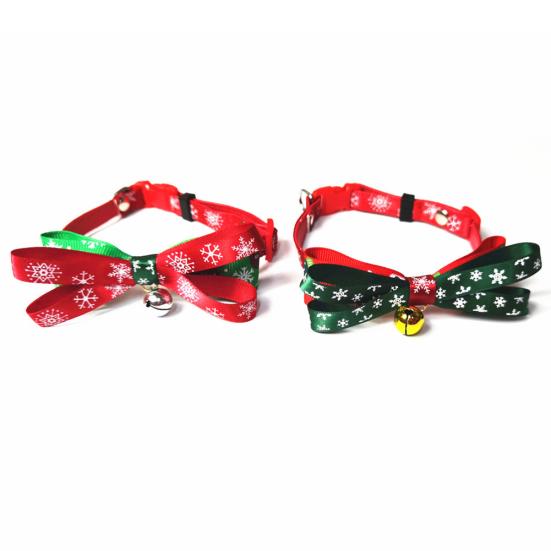 Рождественский ошейник для кошек и собак, галстук-бабочка, подарок, регулируемый ремень на шею, товары для домашних животных