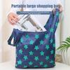 6Pcs Grocery Bags with Handles Reusable Foldable Washable Heavy-Duty Polyester Cloth Shopping Tote Bag Travel Use