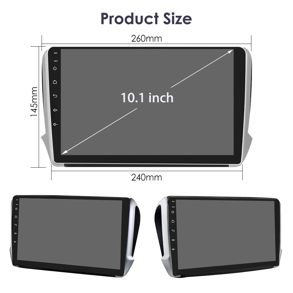 Автомобильный мультимедийный плеер Carplay 2 Din Android 12 для Peugeot 208 2008 Series 2012-2018 навигация GPS Авторадио Стерео DSP BT SWC DVR Cam Bluetooth DAB