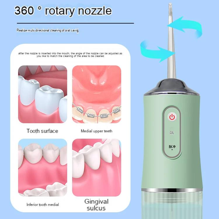 USB электрический ирригатор для полости рта, портативный стоматологический водный ирригатор, перезаряжаемая водоструйная нить, зубочистка, 4 струйных наконечника, несколько режимов