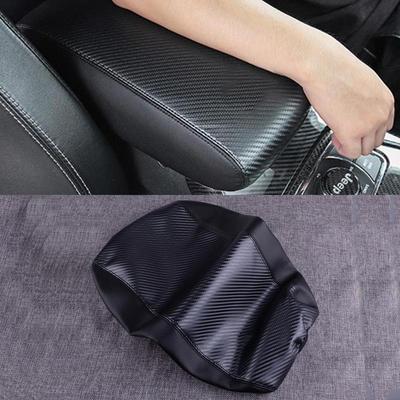 Car Center Console Armrest Box Pad Cover PU Fit for Dodge Durango 2011 2012 2013 2014 2015 2016- Carbon Fiber Style Black