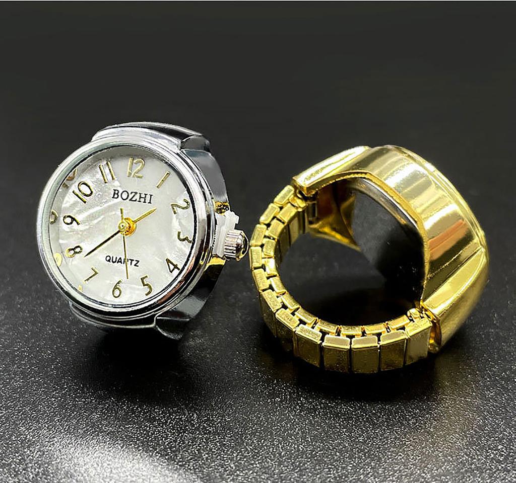 Ring Watch Fashion Square Ring Shape Watch Personality Creative Retro Style Ring Electronic Watch