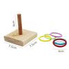 6PCS Natural Wood Base Stacking Ring Small Size Stable Construction Tabletop Bird Space Saving Daily Training