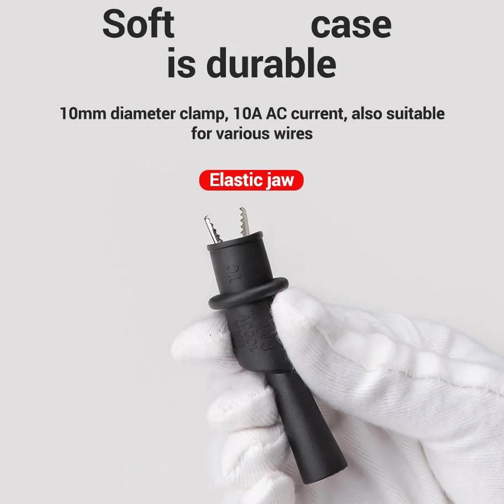 Insulated Test Probe Alligator Crocodile Test Clip Clamp Probe Crocodile Electrical Clamp Alligator Clip Test Probes