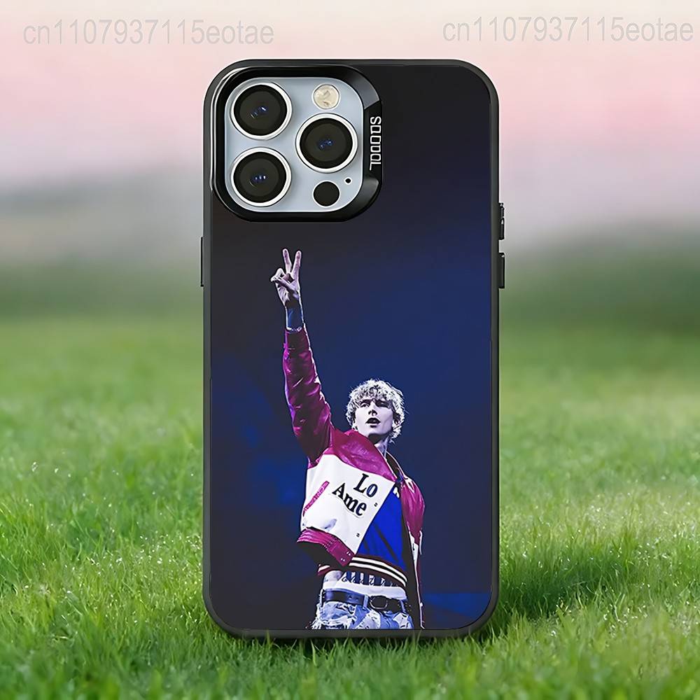 Чехол для телефона Singer MGK LOST A-AMERICANA для iPhone 17,16,15,14,13,12,11,Pro,Max,Plus,E,Air,Mini Черный ТПУ IMD Чехол