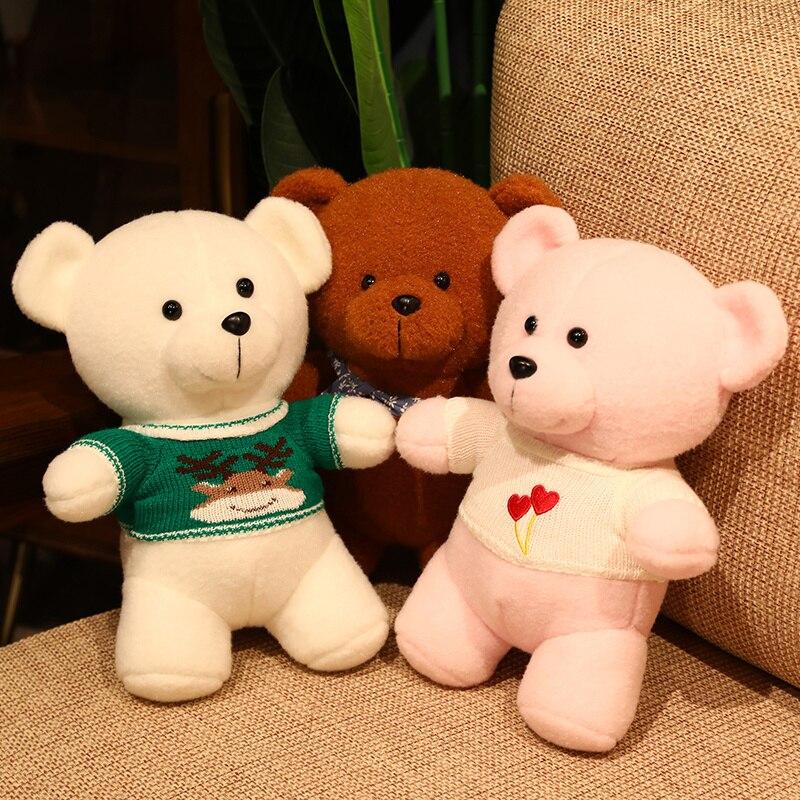 Прекрасные 5 видов стилей плюшевые мишки Тедди игрушки каваи маленькие мишки в свитере куклы мягкие игрушки в виде животных для детей девочек