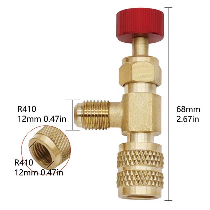 Жидкостный предохранительный клапан R410A R22 Хладагент для кондиционера 1/4 "Защитный адаптер Ремонт кондиционера и фторид