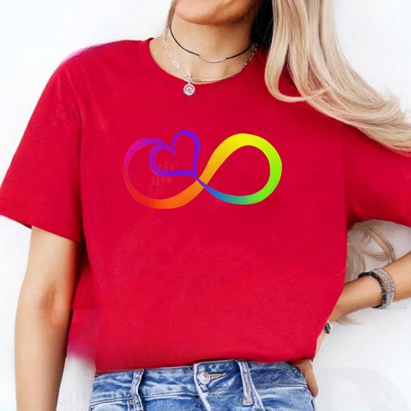 Autism Infinitas Design Unisex Tshirt Autism Awareness Month Tshirt Summer Graphic Fashion Casual Female T Shirts Unisex Clothing